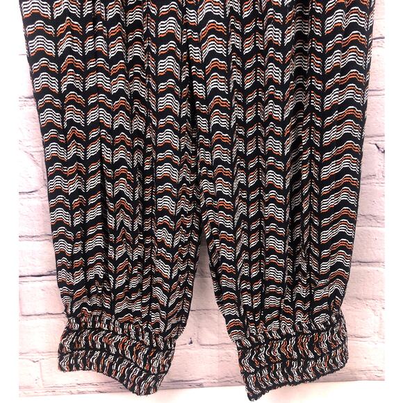 Anthropologie Tribal Slash Pockets Harem Style Viscose Ankle Jogger Size L - Picture 3 of 12